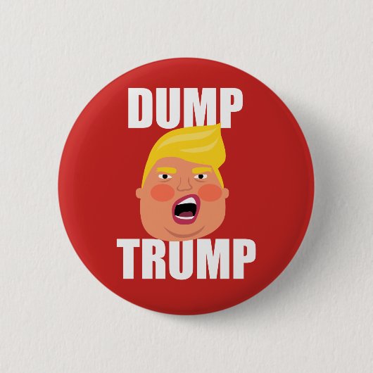 Dump Trump Badge Button Pin (Voorkant)