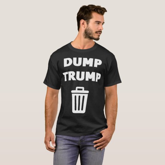 Dump Trump Black T-shirt (Voorkant volledig)