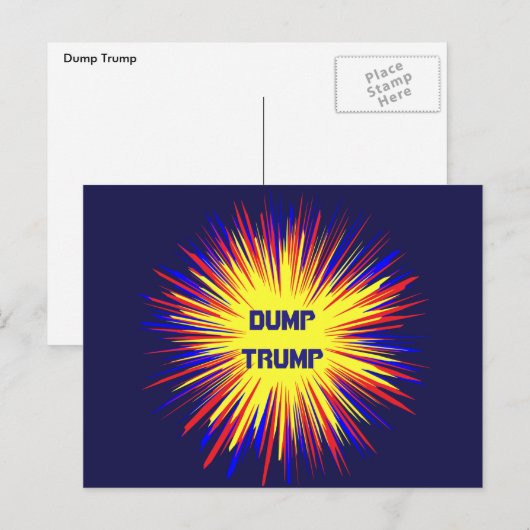 Dump Trump Briefkaart (Voorkant / Achterkant)