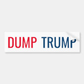 DUMP TRUMP BUMPERSTICKER (Voorkant)