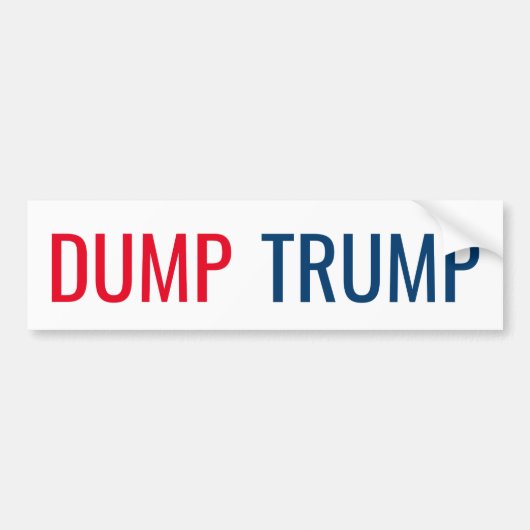 DUMP TRUMP BUMPERSTICKER (Voorkant)