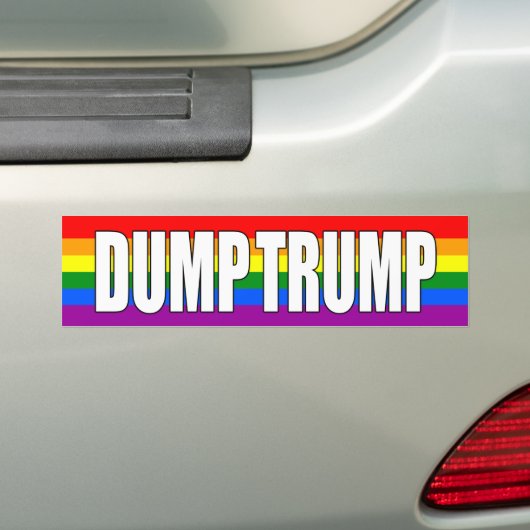 "DUMP TRUMP" BUMPERSTICKER (Op auto)