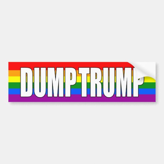 "DUMP TRUMP" BUMPERSTICKER (Voorkant)