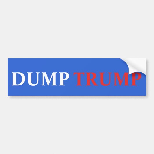 Dump Trump Bumpersticker (Voorkant)