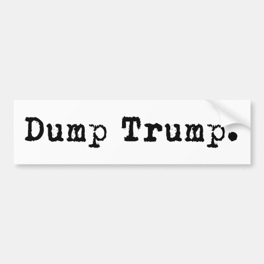 Dump Trump Bumpersticker (Voorkant)