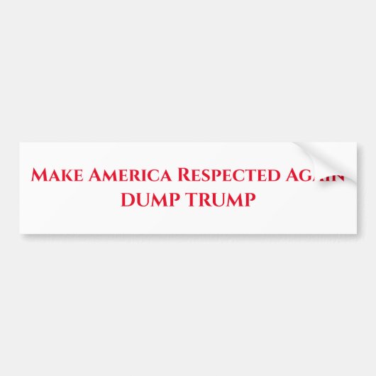 Dump Trump Bumpersticker (Voorkant)
