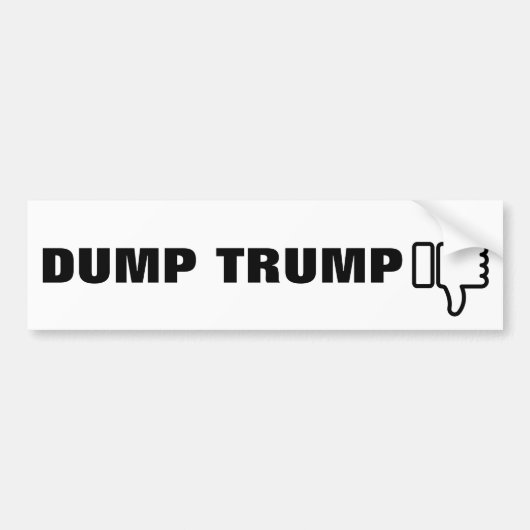 DUMP TRUMP BUMPERSTICKER (Voorkant)
