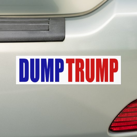 "DUMP TRUMP" BUMPERSTICKER (Op auto)
