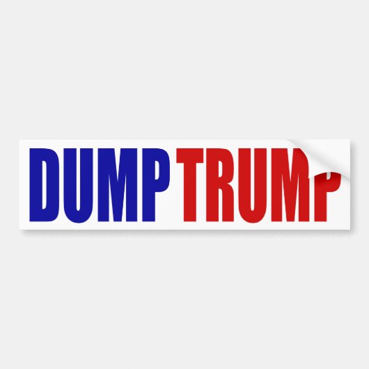 "DUMP TRUMP" BUMPERSTICKER (Voorkant)