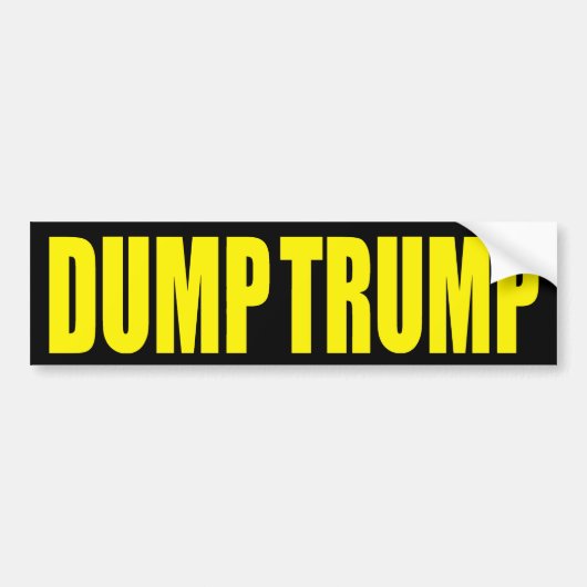 "DUMP TRUMP" BUMPERSTICKER (Voorkant)