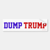 Dump Trump Bumpersticker (Voorkant)