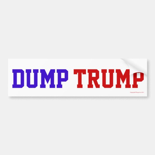 Dump Trump Bumpersticker (Voorkant)
