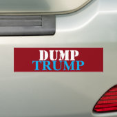 Dump Trump Bumpersticker (Op auto)