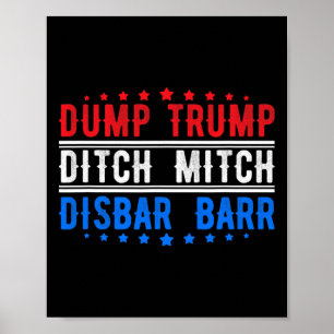 Dump Trump Ditch Mitch Disr Rr Amerikaanse Vlag Kl Poster