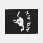 Dump Trump Dog Pooping Fleece Deken (Voorkant (Horizontaal))