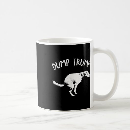 Dump Trump Dog Pooping Koffiemok (Rechts)