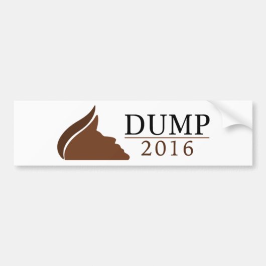 Dump Trump - Donald Trump Bumpersticker (Voorkant)