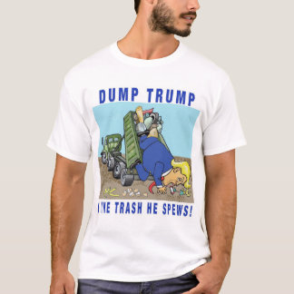Dump Trump en de vuilnisbak die hij het man T shir T-shirt
