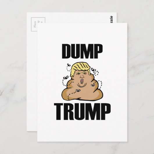 Dump Trump grappig Briefkaart (Voorkant / Achterkant)