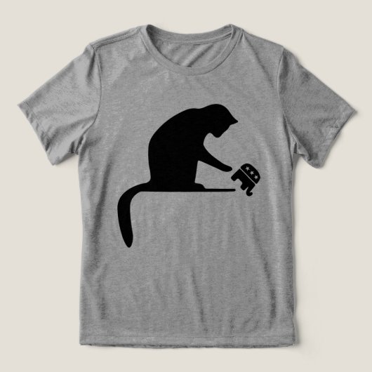 Dump Trump Kat Tri-Blend Shirt (Design voorkant)