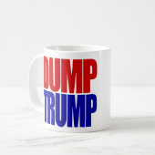 "DUMP TRUMP" (linkshandig) Koffiemok (Voorkant links)