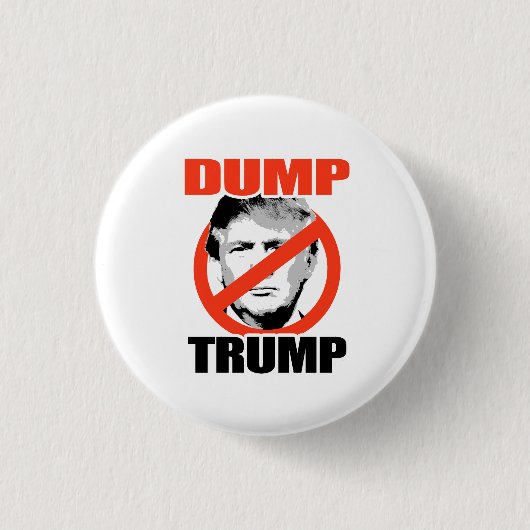 Dump Trump nu Ronde Button 3,2 Cm (Voorkant)