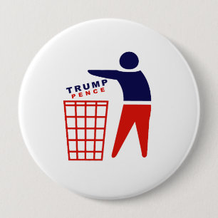 Dump Trump Pence - Anti-Trump - Ronde Button 4,0 Cm