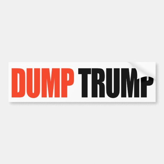 DUMP TRUMP -.png Bumpersticker (Voorkant)