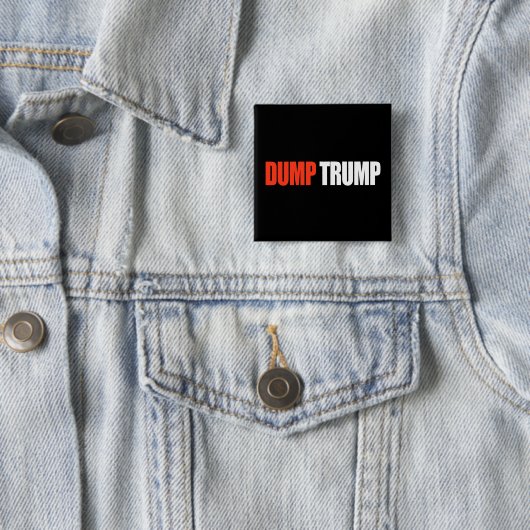 DUMP TRUMP - .png Vierkante Button 5,1 Cm (In situ)