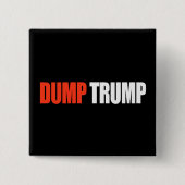 DUMP TRUMP - .png Vierkante Button 5,1 Cm (Voorkant)