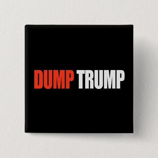 DUMP TRUMP - .png Vierkante Button 5,1 Cm (Voorkant)