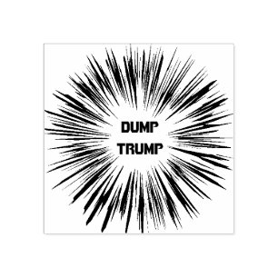 Dump Trump Political Wooden Stempel
