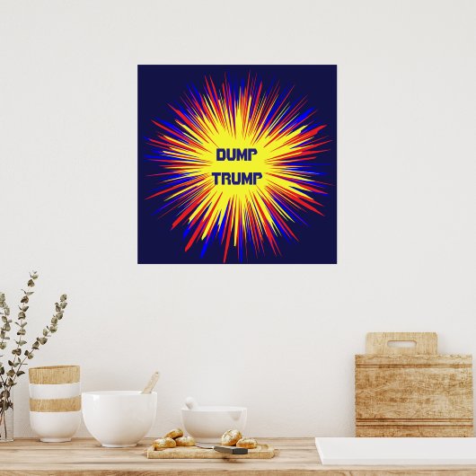 Dump Trump Politiek Poster (Keuken)