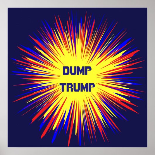 Dump Trump Politiek Poster (Voorkant)