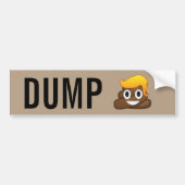 Dump Trump Poop Emoji Bumpersticker (Voorkant)