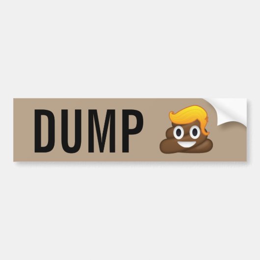 Dump Trump Poop Emoji Bumpersticker (Voorkant)