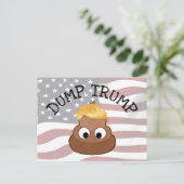 Dump Trump Poop stapel "anti-Trump" politieke humo Briefkaart (Staand voorkant)