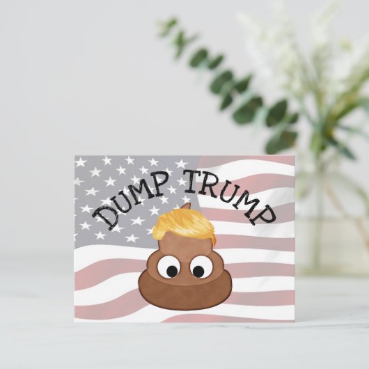 Dump Trump Poop stapel "anti-Trump" politieke humo Briefkaart (Staand voorkant)