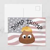 Dump Trump Poop stapel "anti-Trump" politieke humo Briefkaart (Voorkant / Achterkant)