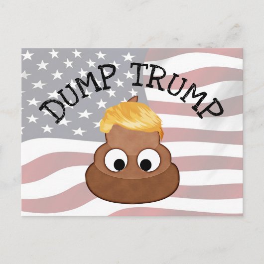 Dump Trump Poop stapel "anti-Trump" politieke humo Briefkaart (Voorkant)