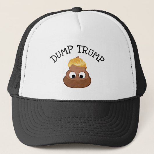 Dump Trump Poop stapel "anti-Trump" politieke humo Trucker Pet (Voorkant)