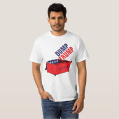 Dump Trump Red, White en Blue Dumpster Funny T-shirt (Voorkant volledig)
