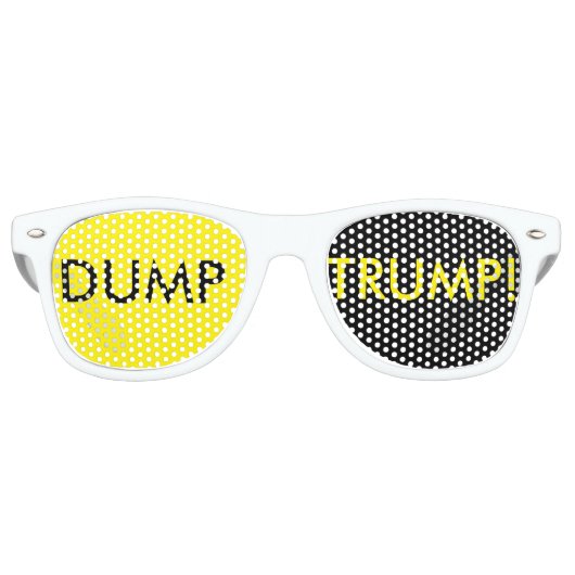 Dump Trump Retro Zonnebril (Voorkant)