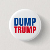 "Dump Trump" Ronde Button 3,2 Cm (Voorkant)