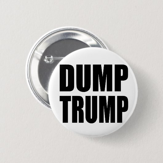 "DUMP TRUMP" RONDE BUTTON 5,7 CM (Voorkant /achterkant)