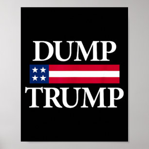 Dump trump shirts zwart unisex modern politiek Du Poster