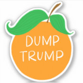 Dump Trump Sinaasappel Custom-Cut Vinyl Decal Stic Sticker (Voorkant)