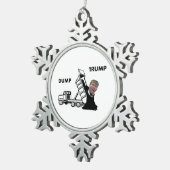 Dump Trump Tin Sneeuwvlok Ornament (Rechts)