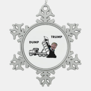 Dump Trump Tin Sneeuwvlok Ornament
