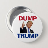DUMP TRUMP-toets Ronde Button 7,6 Cm (Voorkant /achterkant)
